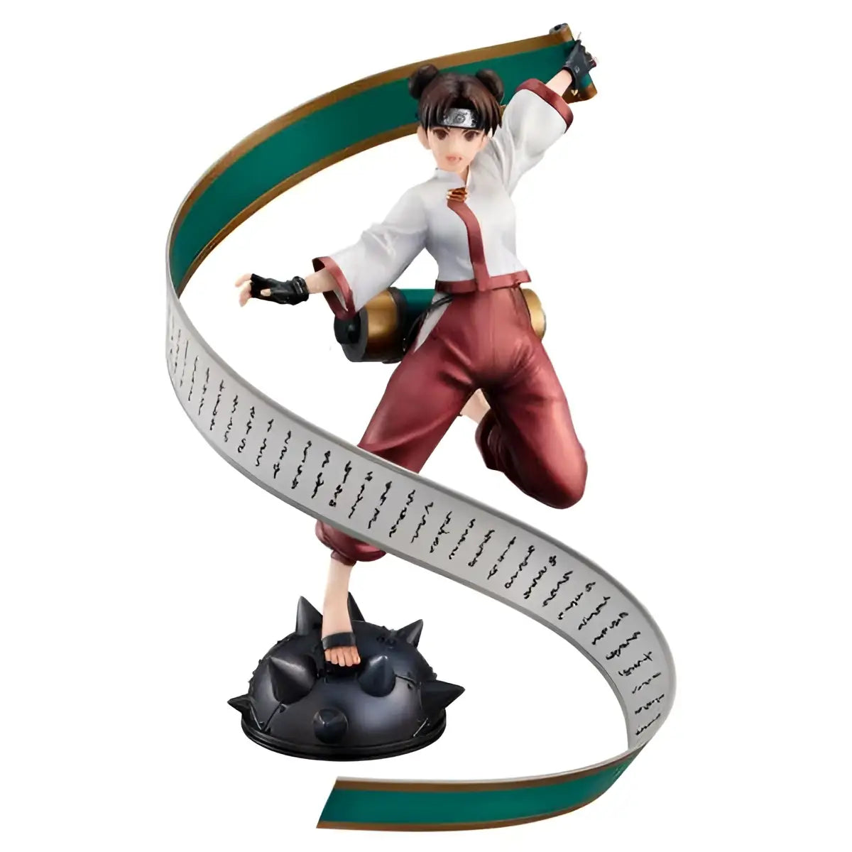Tenten ninja-figur från Naruto Gals, MegaHouse, dynamisk pose med rulle