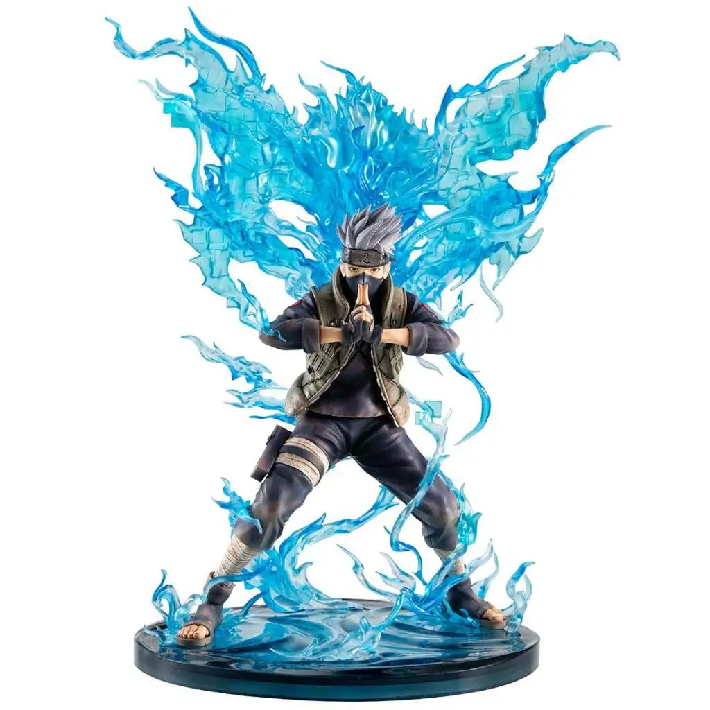 Kakashi Hatake i Susanoo-gemversion, blå genomskinlig lågaeffekt i dynamisk pose