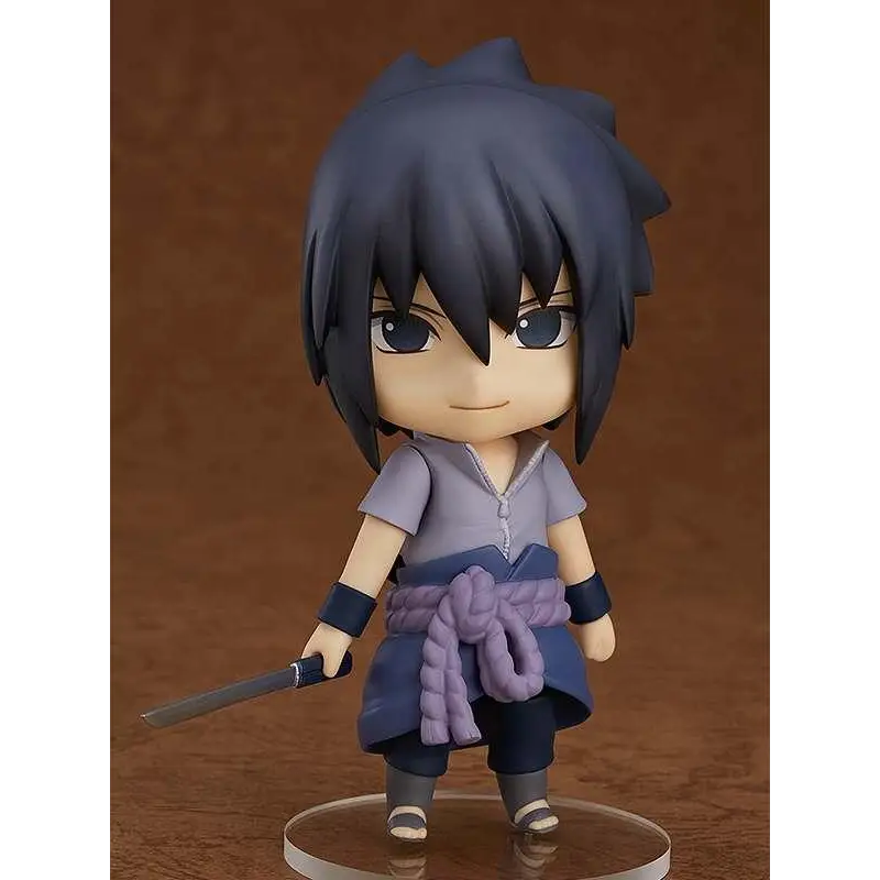 Chibi Sasuke Uchiha Nendoroid-figur med blåsvart hår och svärd