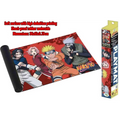 Naruto spelmatta Kakashi Team med levande karaktärsdesign på röd bakgrund, mjuk yta och stötdämpande gummiunderlag