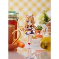 Nekopara Maple mini-figur i chibi-stil med katöron, lila-vit tjänsteklädsel