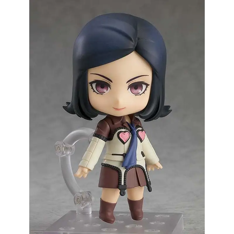 Nendoroid Maya Amano från Persona 2 med blå hår och beige outfit