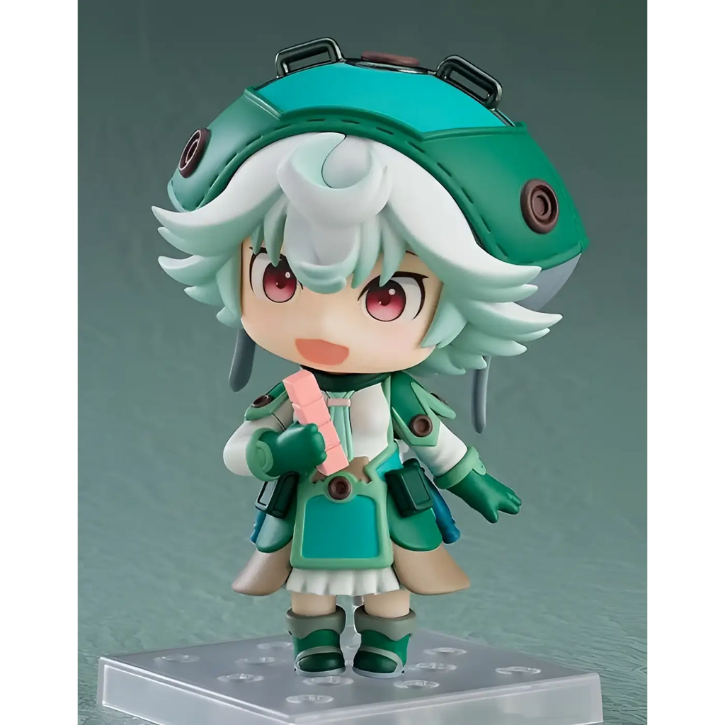 Nendoroid Prushka från Made in Abyss: chibi-figur med mintgrönt hår i teal hjälm