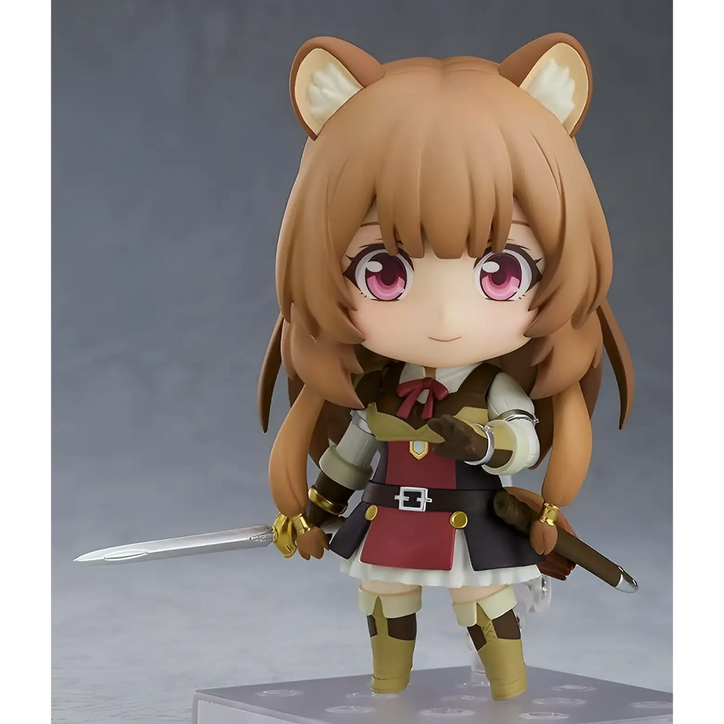 Chibi Nendoroid Raphtalia med kattöron i rödsvart rustning
