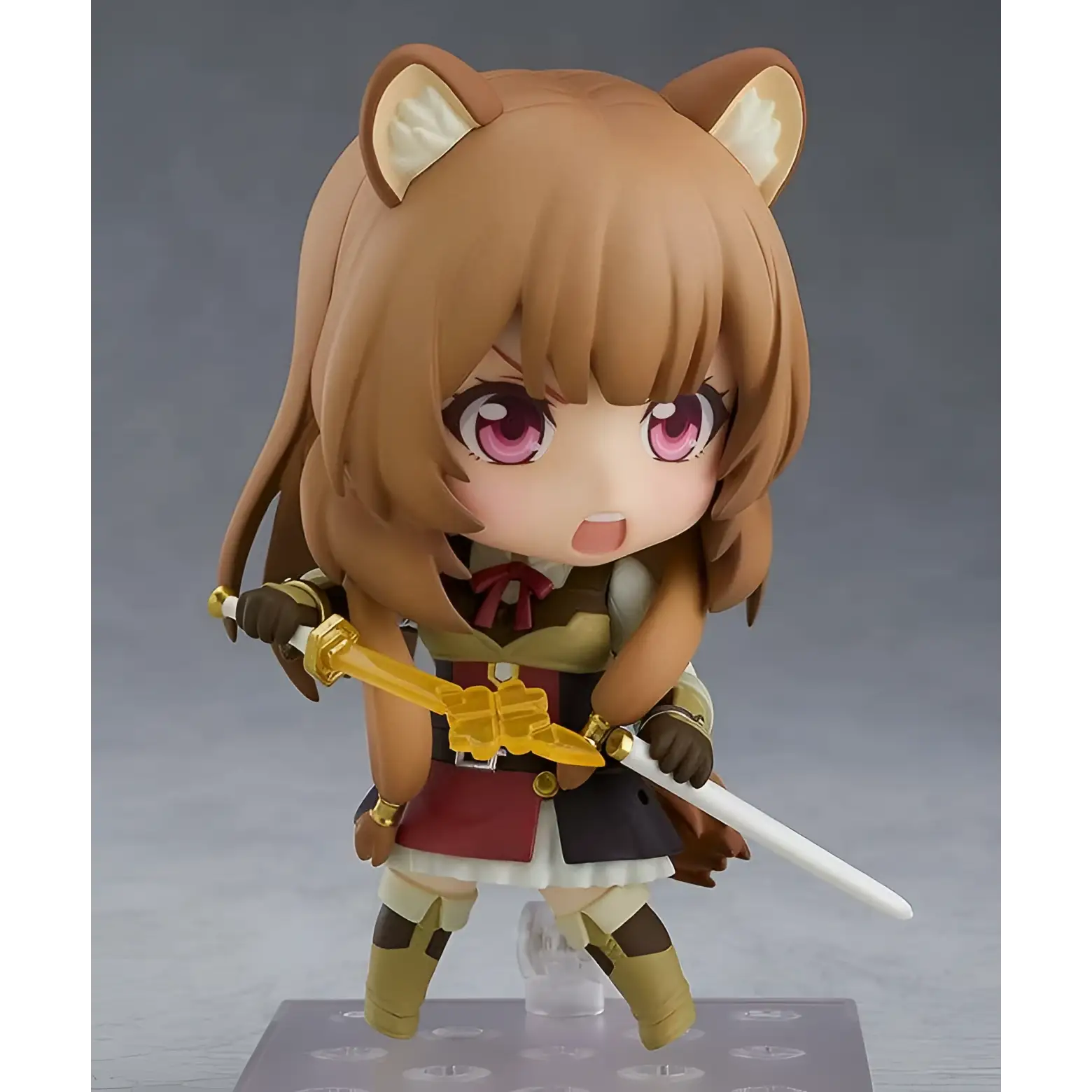 Chibi Nendoroid Raphtalia med kattöron, svärd och fantasyoutfit