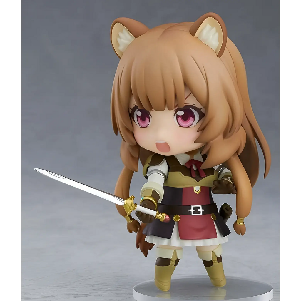 Chibi Nendoroid Raphtalia med rävöron i röd fantasidräkt