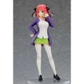 Nino Nakano animefigur med rosa flätor i lila kofta och grön kjol