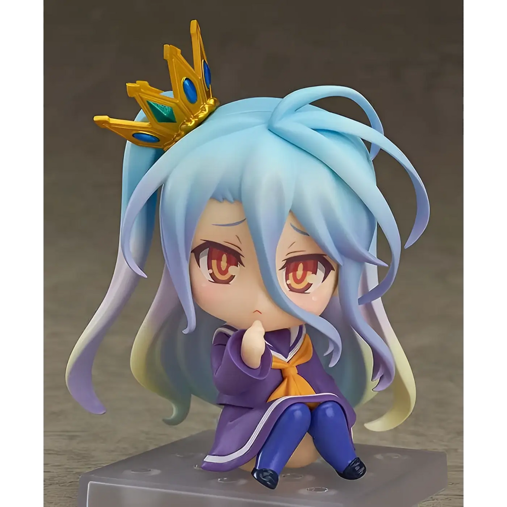 Chibi No Game No Life Shiro Nendoroid figur 3:e version med ljusblått hår