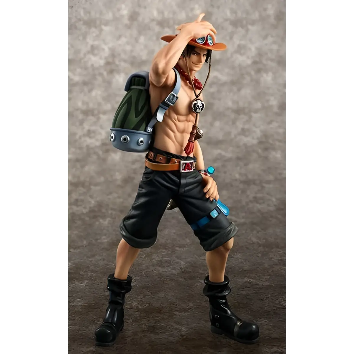 Portgas D. Ace One Piece Pop Neodx 10th rerun statue i orange hatt