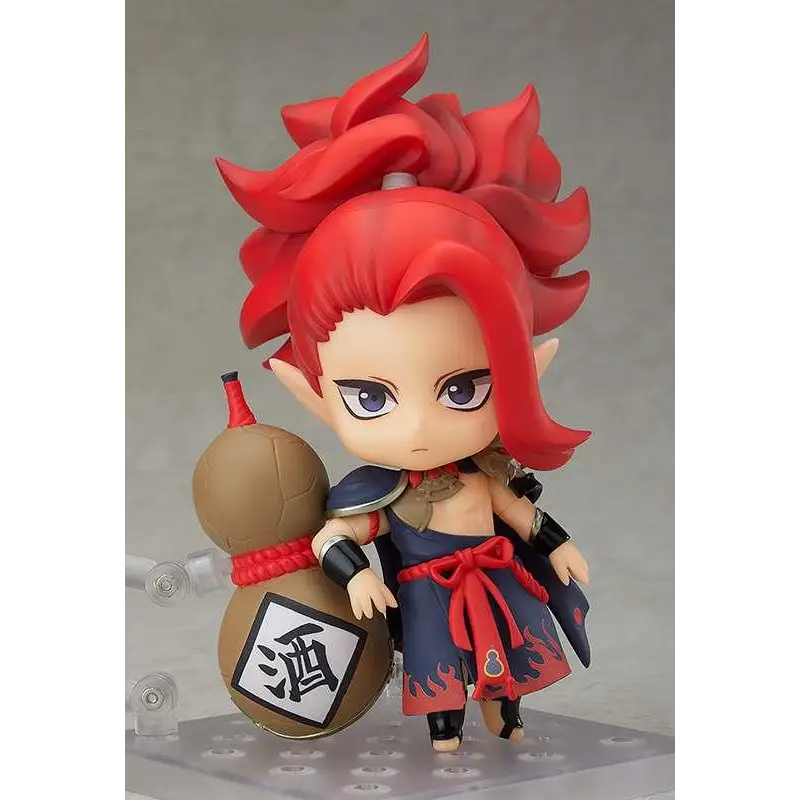 Röd-hårig chibi-figur av Shuten Doji från Onmyoji, Nendoroid, med eld-motiv