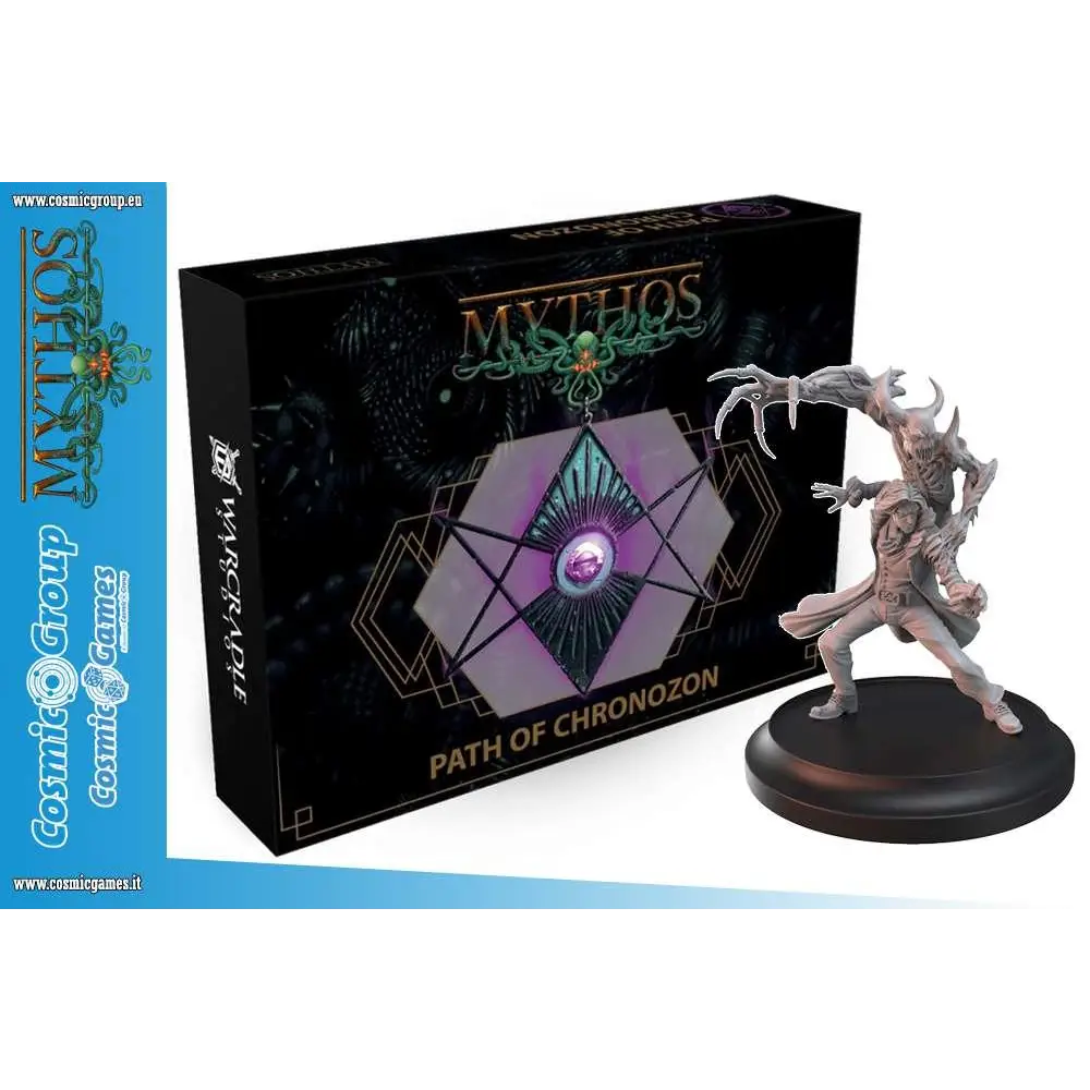Mythos Path of Chronozon miniatyrkrigare i dynamisk pose med rustning och mantel