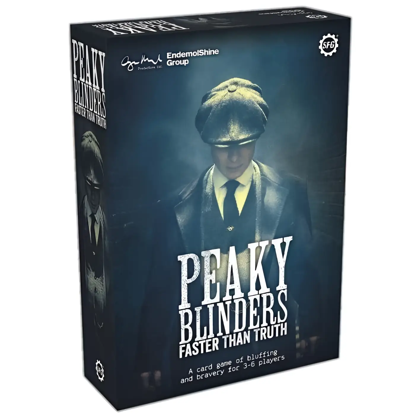 Peaky Blinders: Faster Than Truth kortspelsbox med mörk porträtt