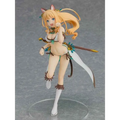 POP UP PARADE Picatrix - Cat Kingdom Figur: blond animefigur med kattöron i utsmyckad bikini i turkos och brunt, håller svärd med guldspets