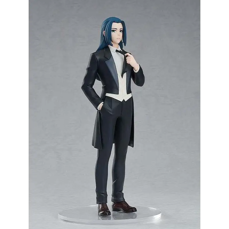 Detaljerad POP UP PARADE Wuxian-figur med långt blått hår i svart smoking