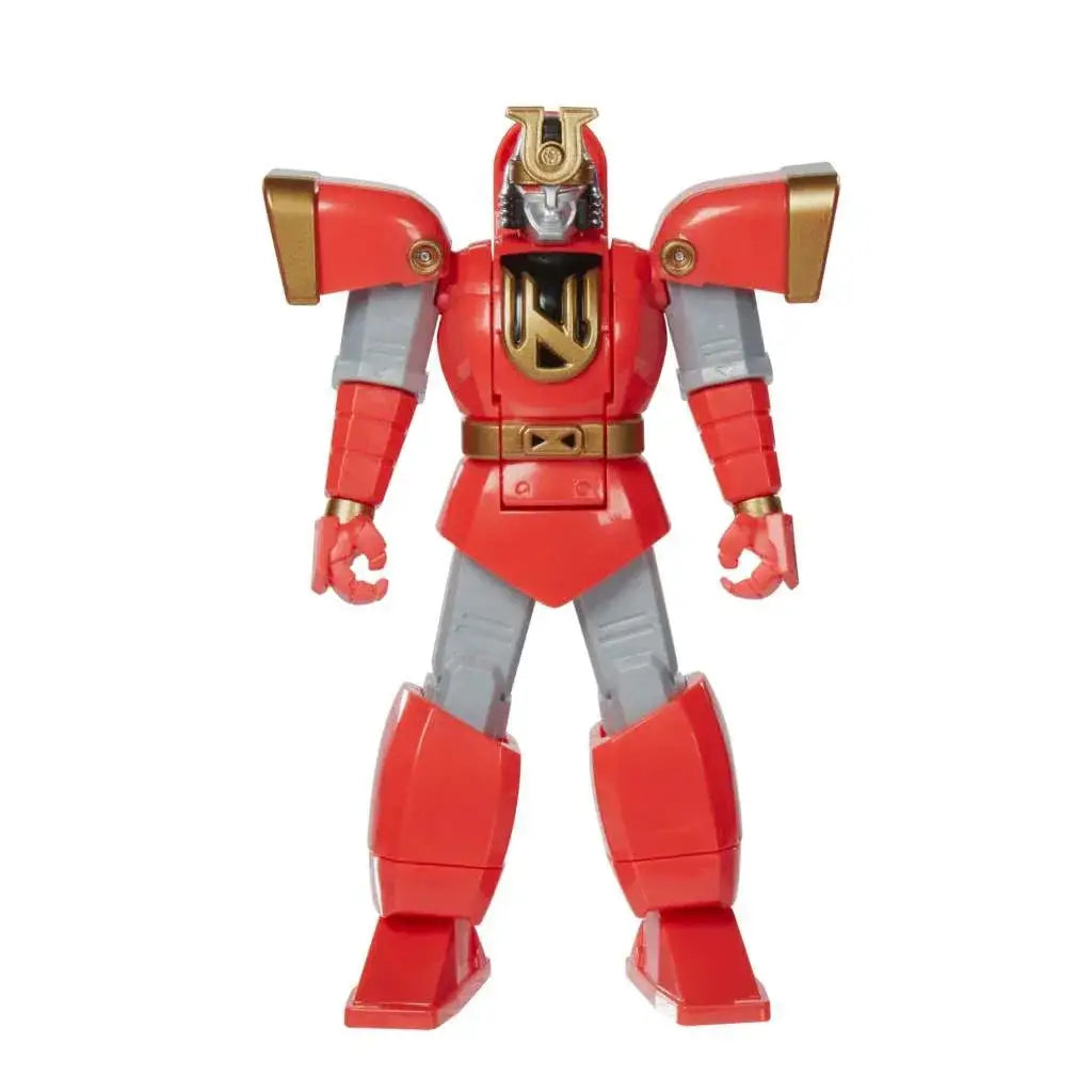 Röd och guld Power Rangers LC Ninjakon Ltd Edition robotfigur med silverdetaljer och ledade leder