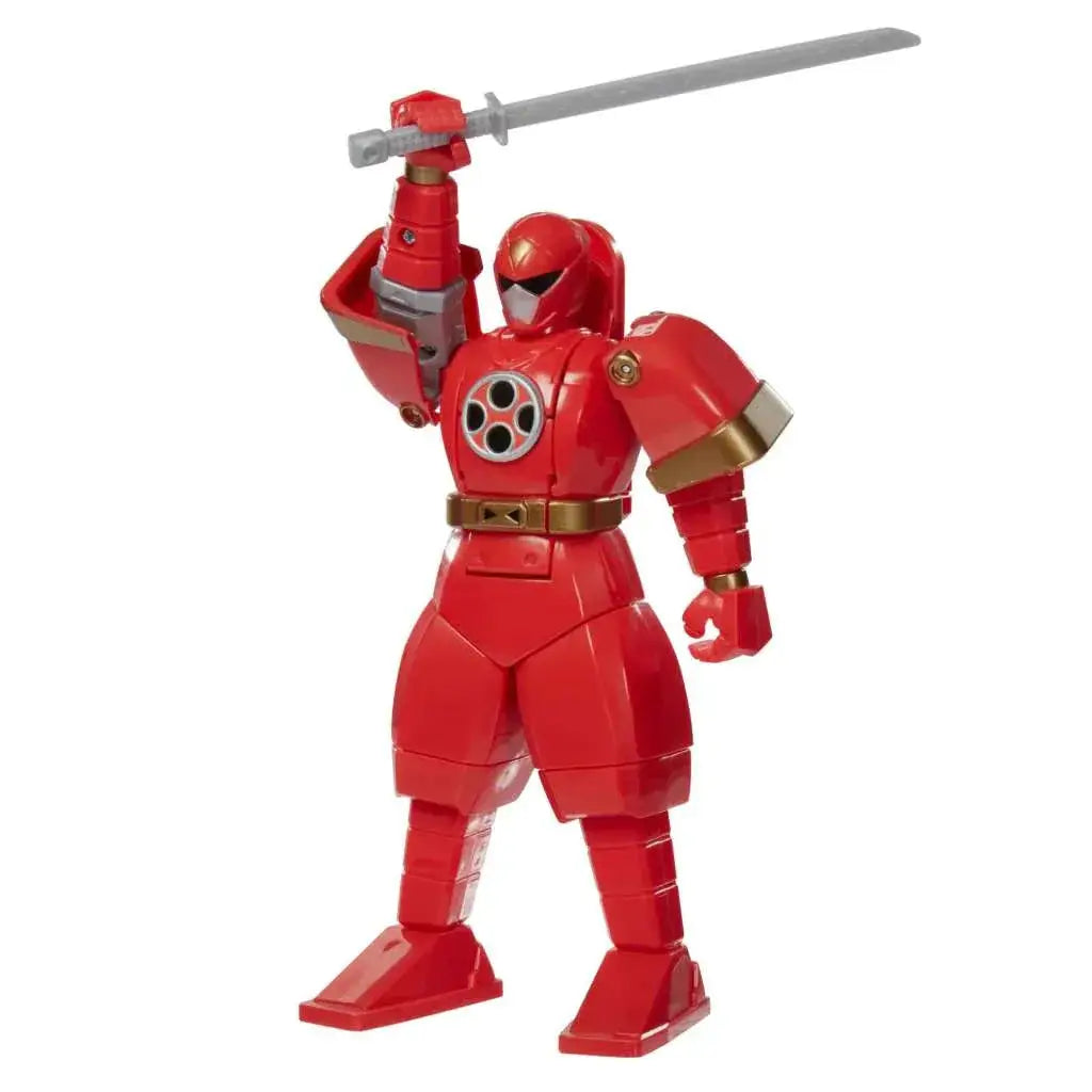 Röd Power Rangers LC Ninjakon Ltd Edition-figur med guldiga accenter och silver svärd