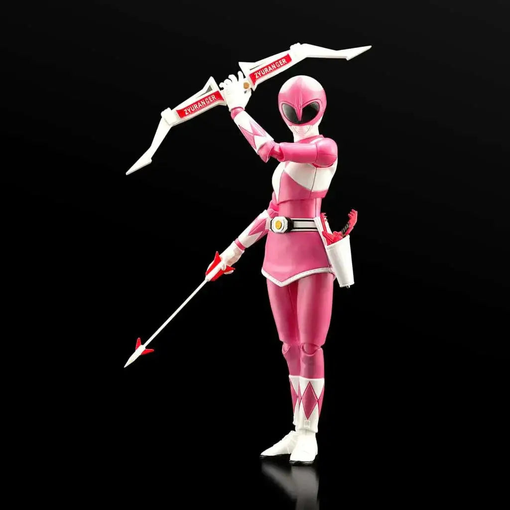 Rosa Power Rangers figur med pilbåge i byggsats