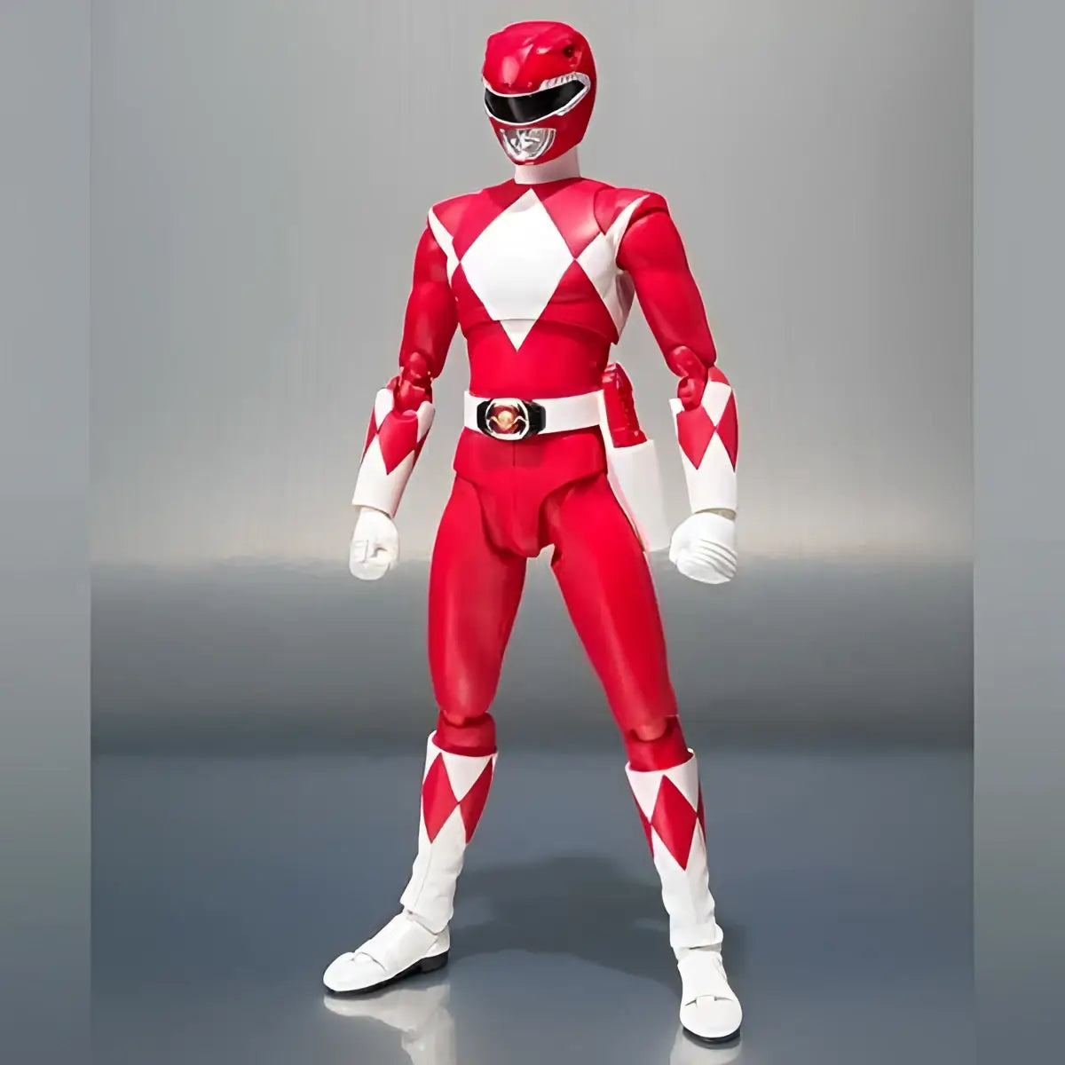 Röd Power Rangers Red Ranger SH Figuarts-figur med diamantmönster