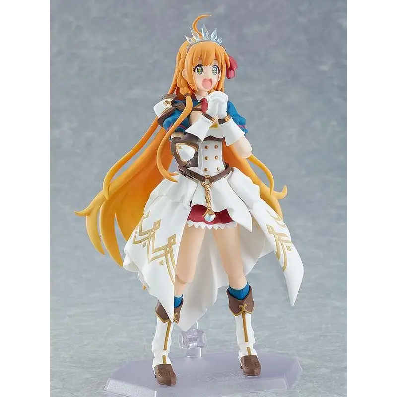 Pecorine Figma från Princess Connect! Re:Dive, orangehårig animefigur i vit-blå klädsel
