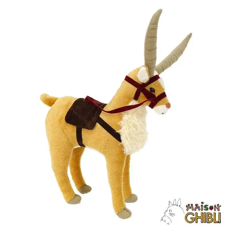 Princess Mononoke Yakkuru plush: tan get med bruna horn och vit bröst