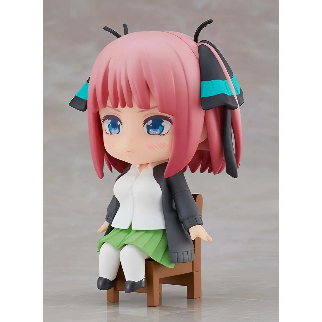 Rosa Nendoroid Quintessen Nino Swacchao! chibifigur med rosa hår och blå ögon