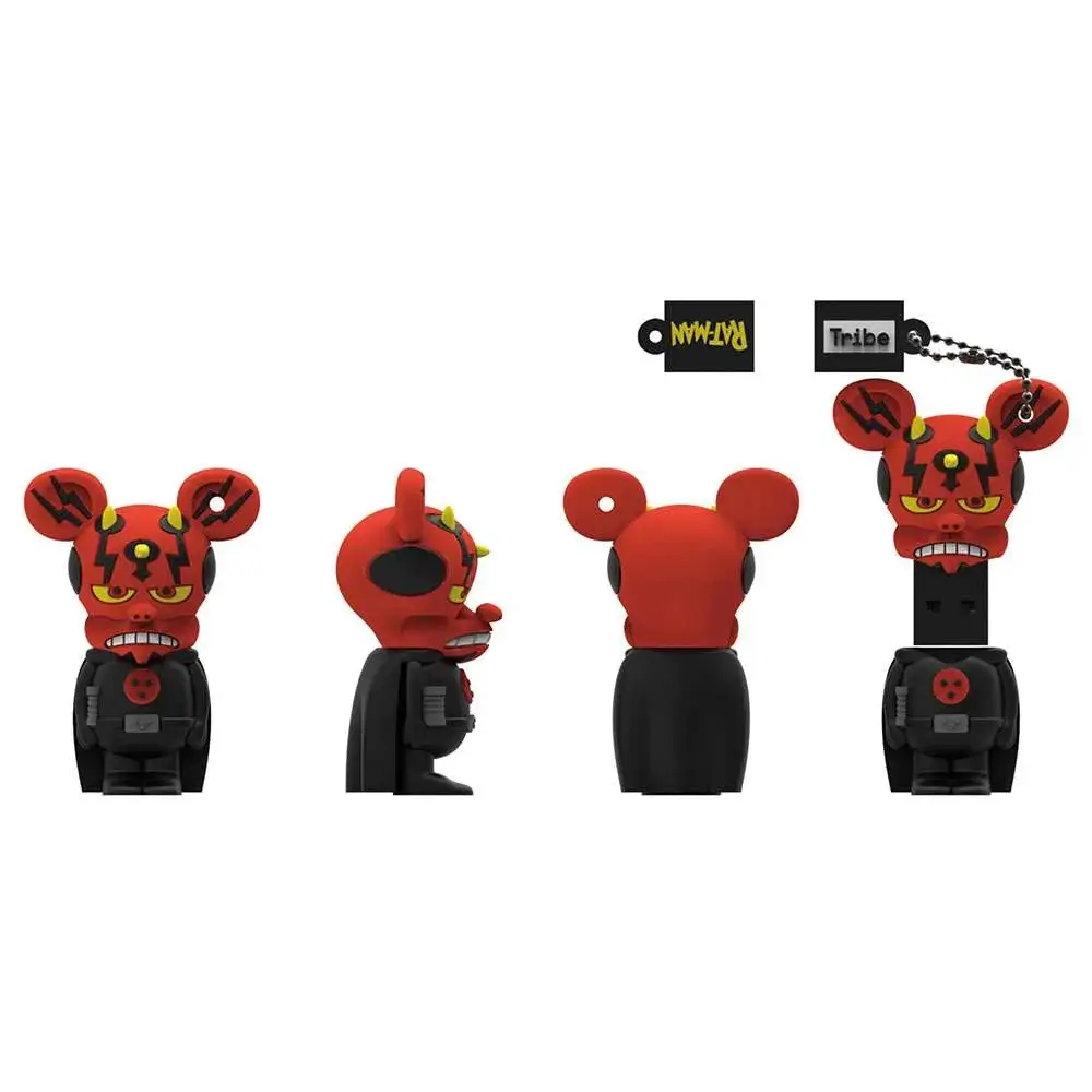 Röd och svart Darth Vader-inspirerad USB-flashenhet med Mickey Mouse-huvud, gula ögon och blixtmärken, 8 GB Darkmouse