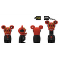 Röd och svart Darth Vader-inspirerad USB-flashenhet med Mickey Mouse-huvud, gula ögon och blixtmärken