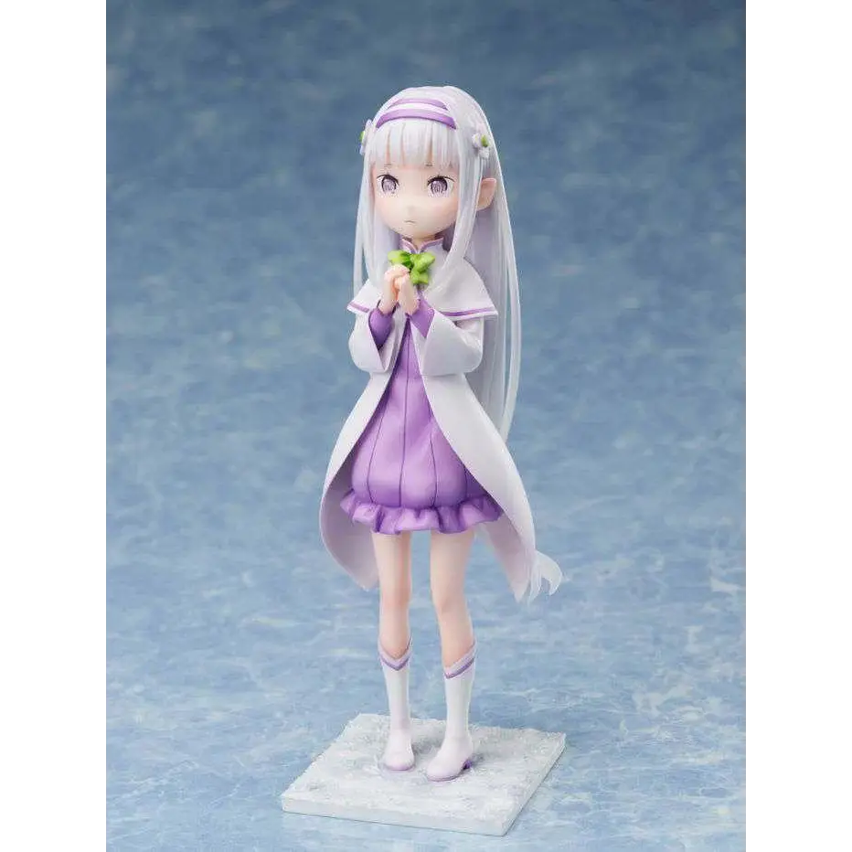 Re:Zero Emilia barnminnesfigur 1/7 skala i lavendel och vitt