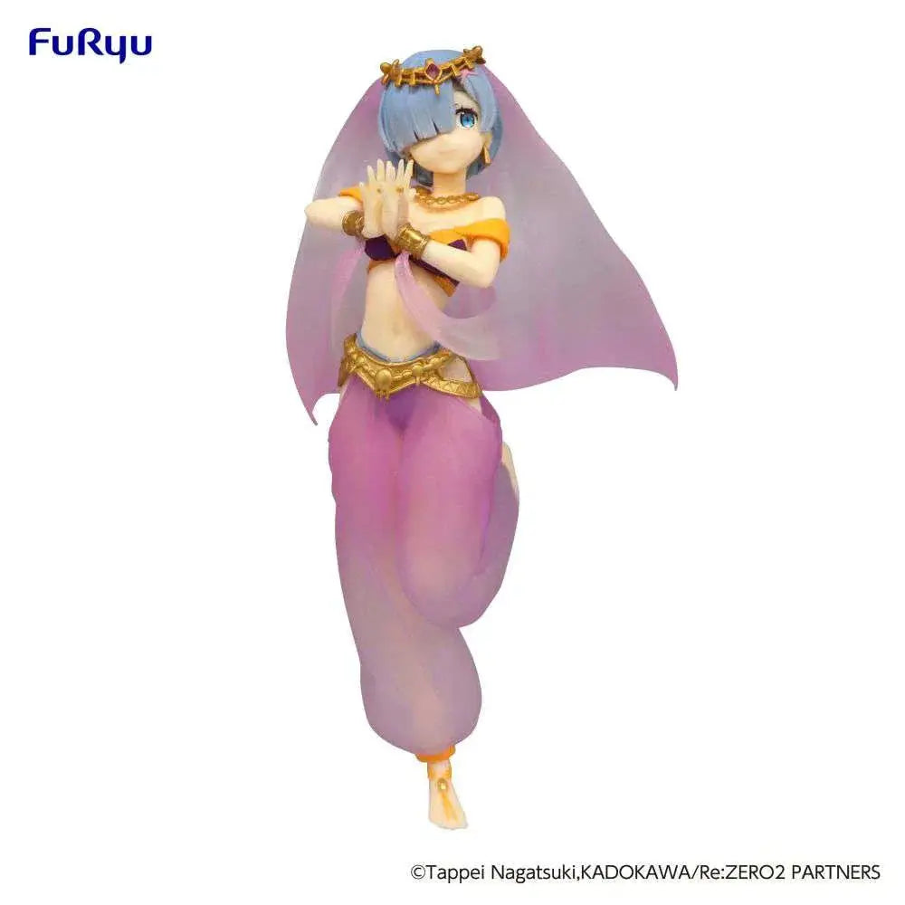 Rem i arabiska nätter SSS-figur från Re:ZERO av Furyu i lila och guld