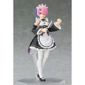 Ram figma-figur från Re:Zero i svartvit tjänsteklädsel med rosa hår och lila band