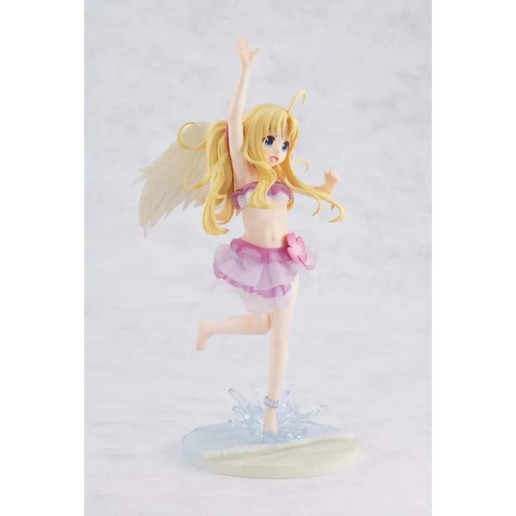 Blond animefågel Filo i simdräkt från Rising of the Shield Hero 2, dansande figur