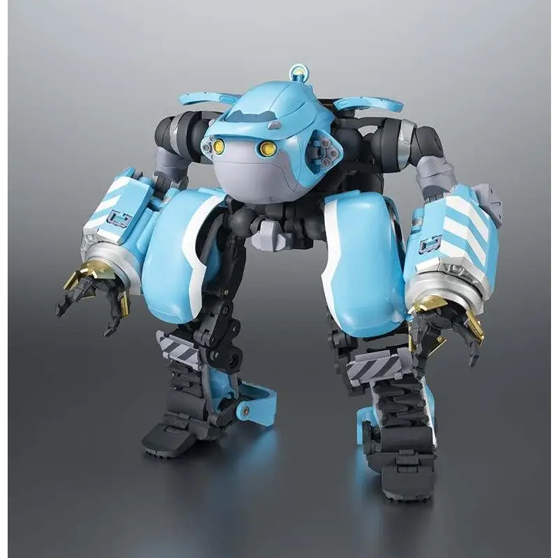 Robot Spirits Sakugan Big Tony: ljusblå och grå robot med gula ögon