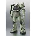 Detaljerad grön och svart plastmodell av Gundam Zaku II Mass Production Anime AF