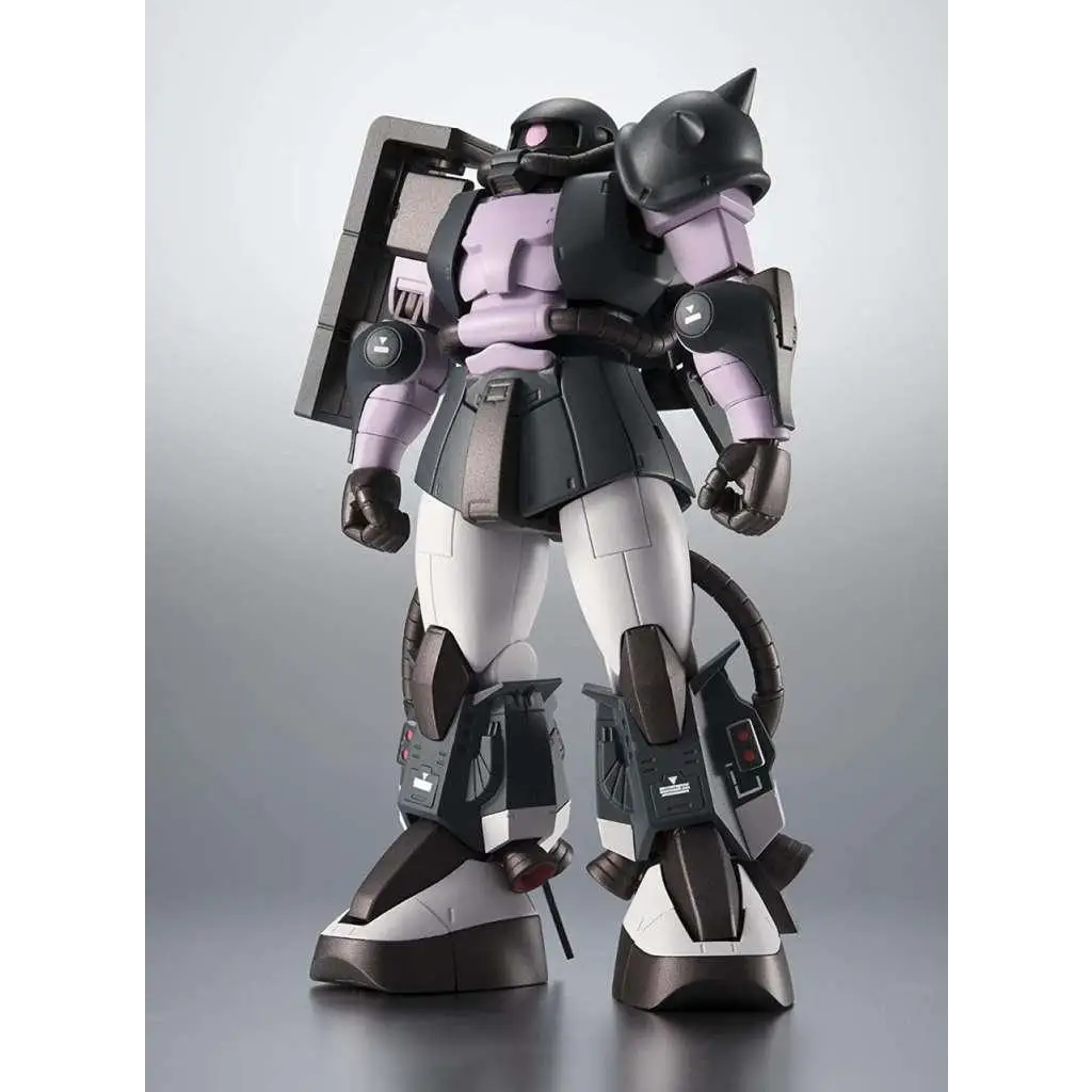Svart och lavendel Rs MS-06R-1A Zaku II High Mobility Type-modell med kattlikt huvud