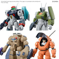 Orange rustad robot med cockpit och pilot i Rund Vernian Vifam Set 1