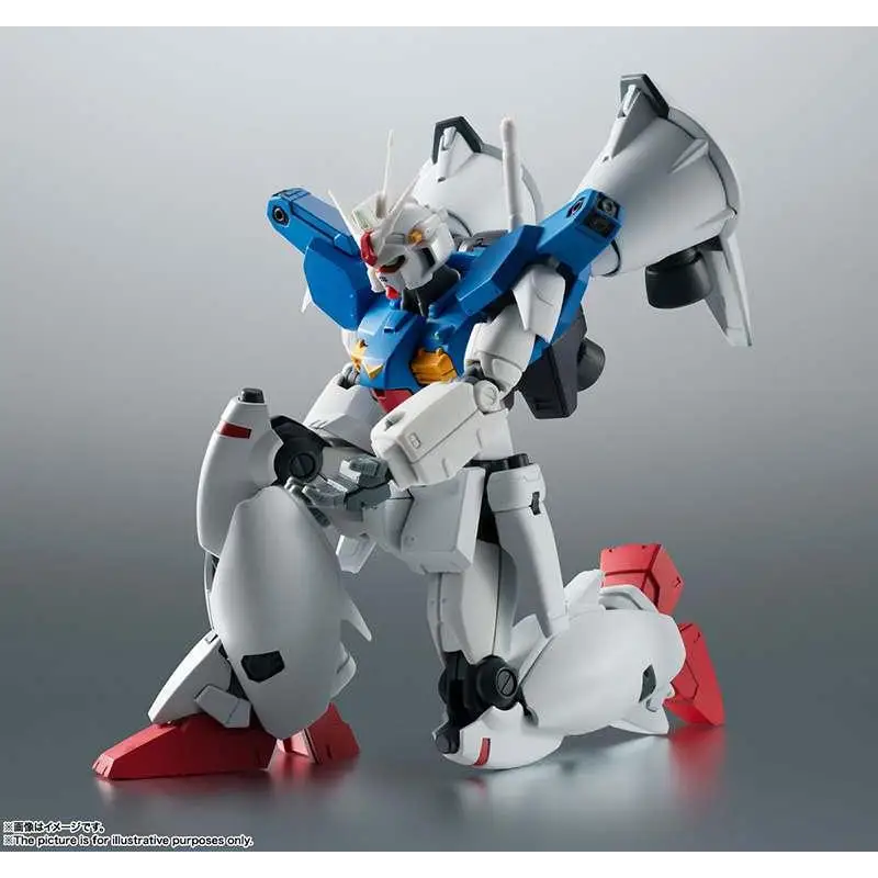 Vit RX-78GP01Fb Gundam GP01 Full Burnern med detaljerad vit, blå och röd plastpansar