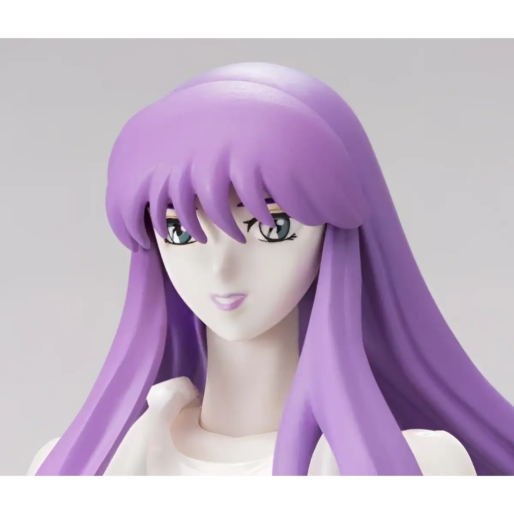 Lila-hårig anime-figur av Abel och Athena från Saint Seiya-setet
