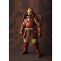 Samurai Iron Man Mark 3-figur i rött och guld med intrikata detaljer