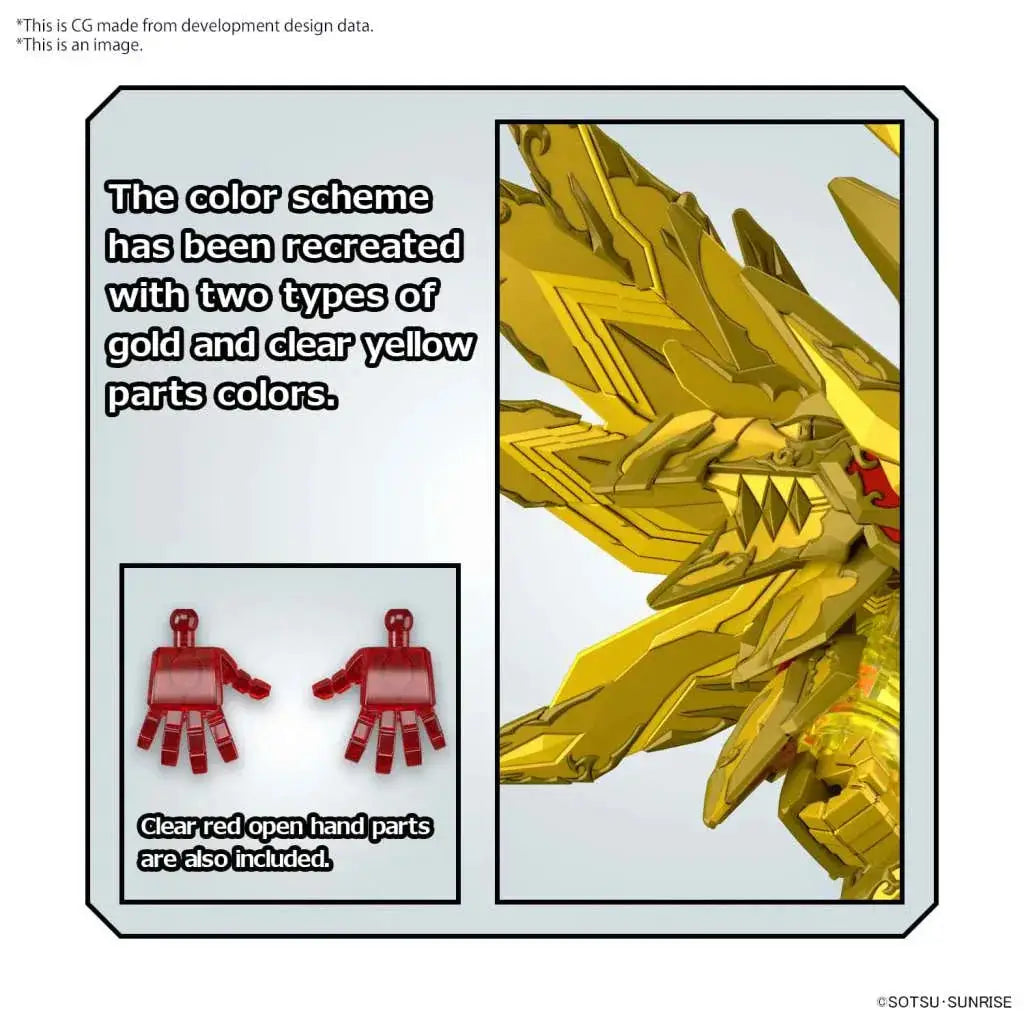 Guldiga, detaljerade mekaniska vingar från Sdw Heroes Superior Strike F Dragon-figuren