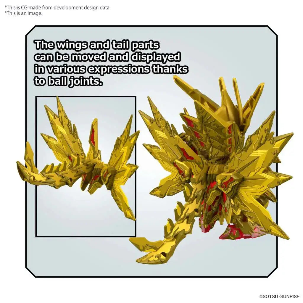 Sdw Heroes Superior Strike F Dragon: gyllene mechafigur med spetsiga vingar och svans