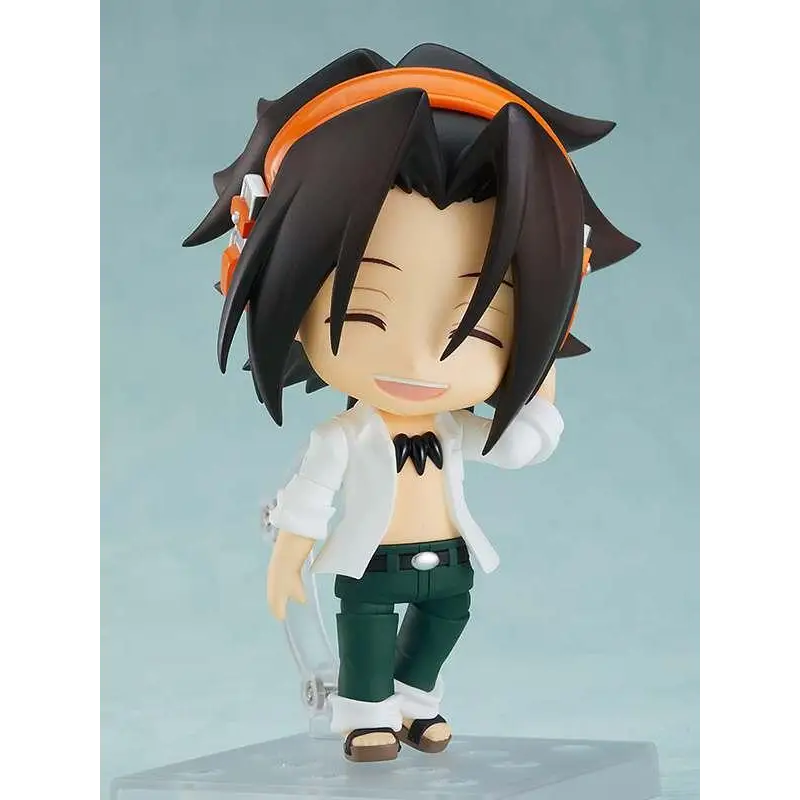 Chibi Nendoroid-figur av Shaman King Yoh Asakura med svart spretthår