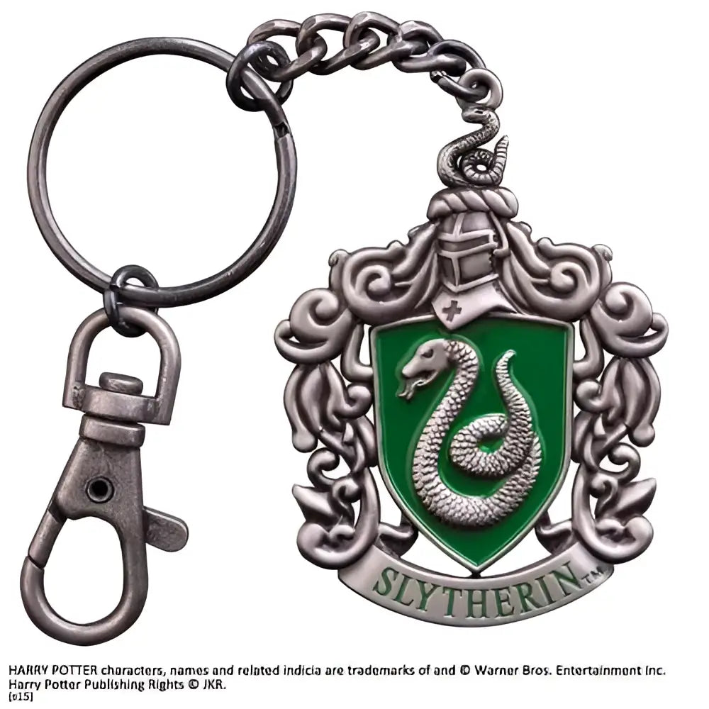 Slytherin-vapen nyckelring i silver – Harry Potter merchandise