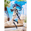 Animeskulptur av Smile of the Arsnotoria: Cat King Pup Figur med svartvit kattörade flicka, långt blått hår, svärd i dynamisk strandpose