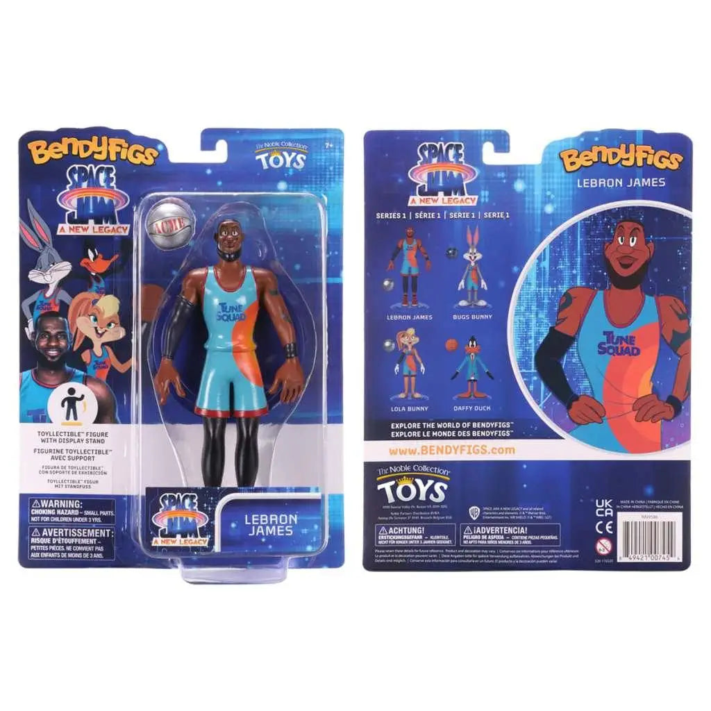 LeBron James Bendyfig i Tune Squad-tröja i Space Jam 2-förpackning