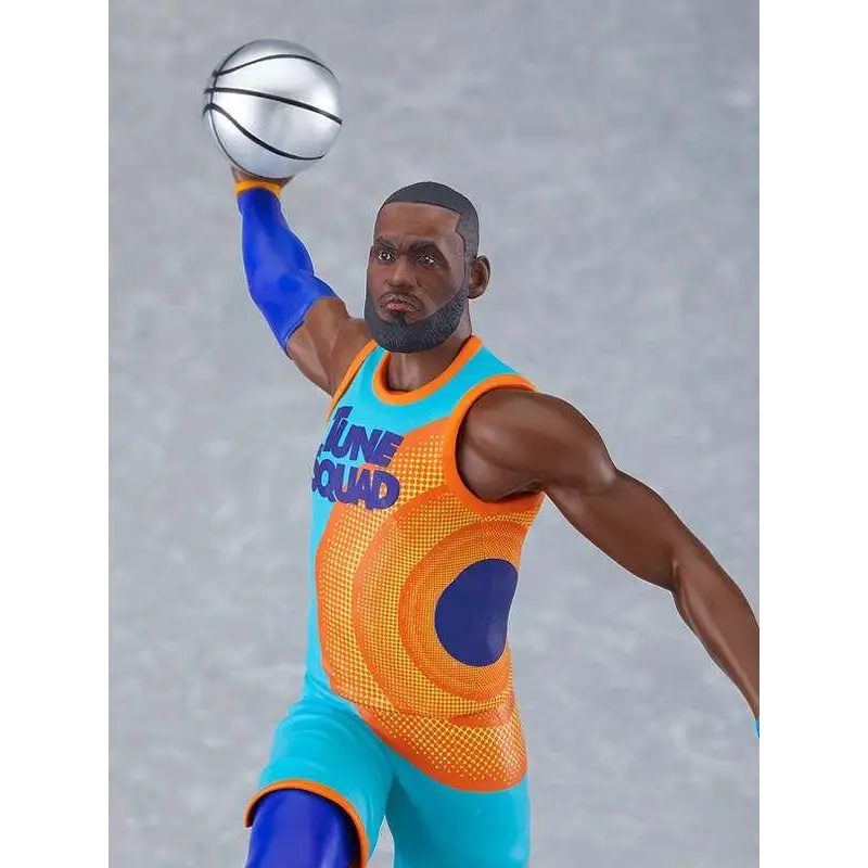 LeBron James actionfigur i Space Jam-tröja med Bugs Bunny, silverbasket