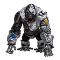 Detaljerad Spawn Megafig Cygor gorillafigur i silver och svart