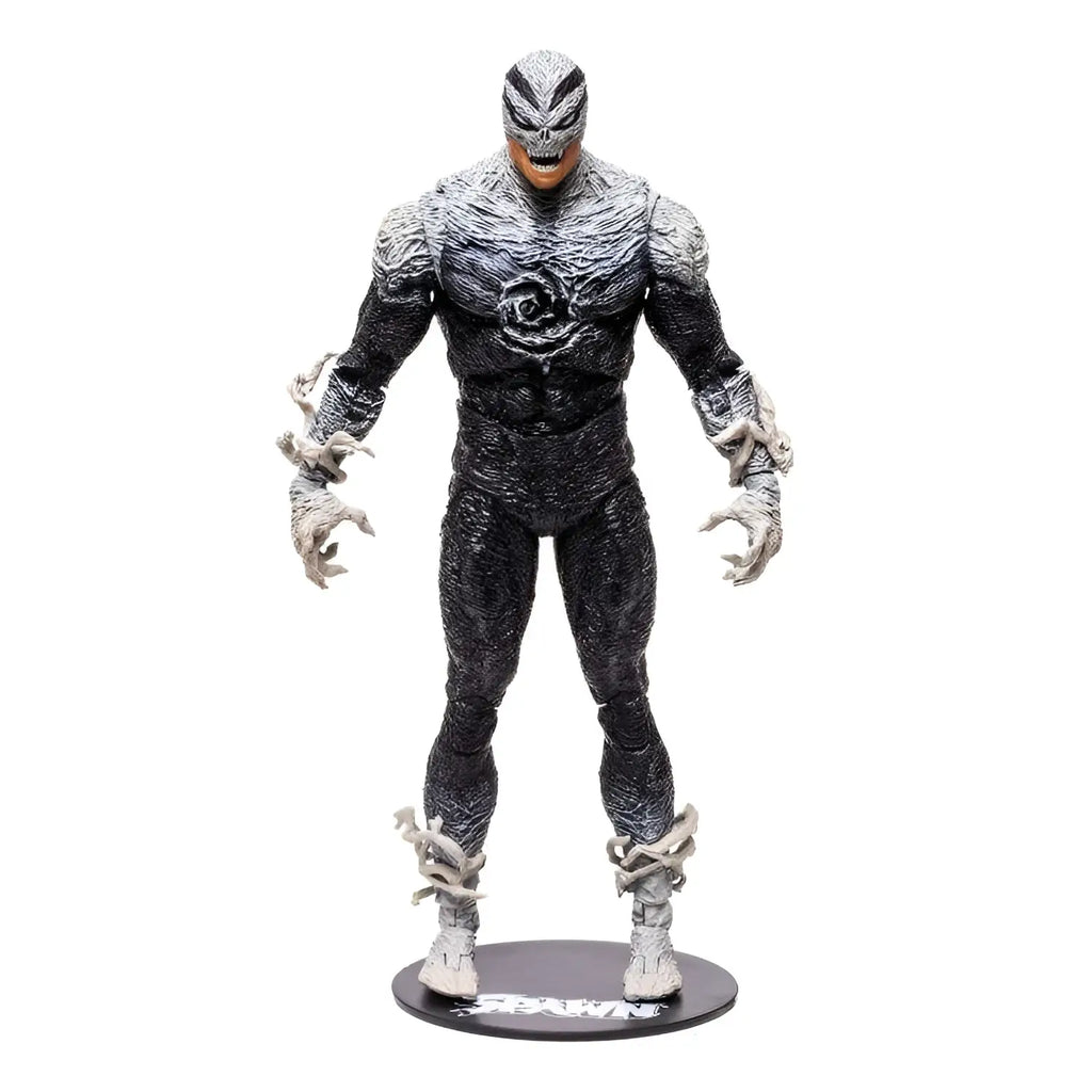 Svart och grå texturerad Spawn the Haunt-figur med hotfullt ansikte och klor