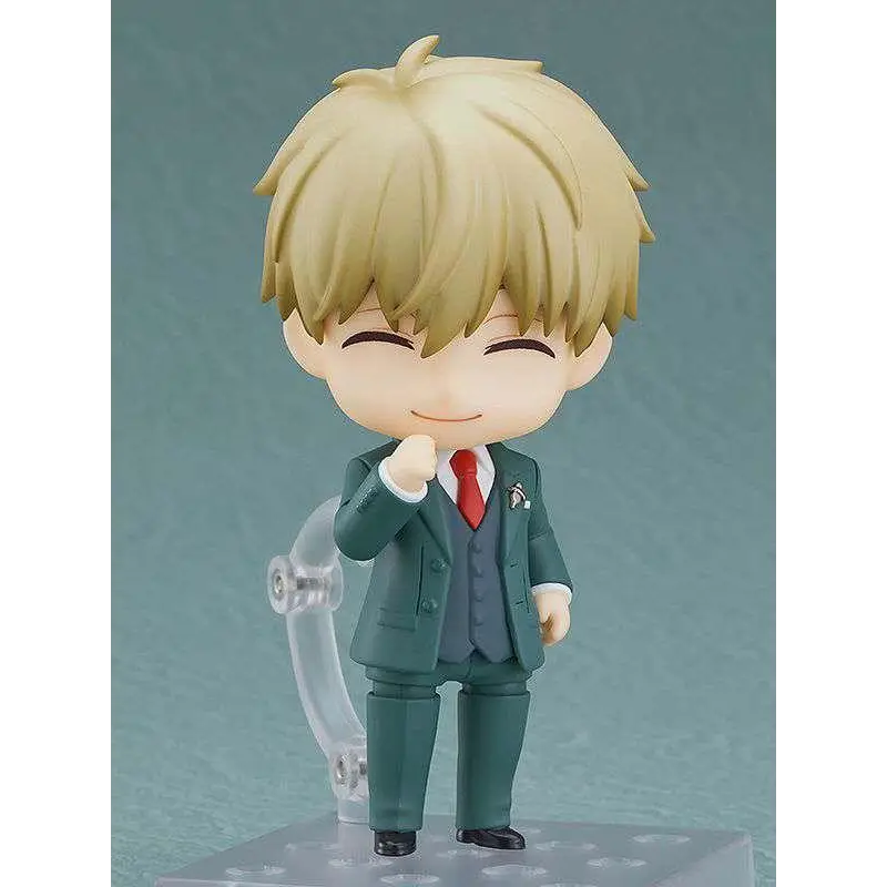 Chibi Nendoroid-figur av Loid Forger från Spy x Family i grön kostym