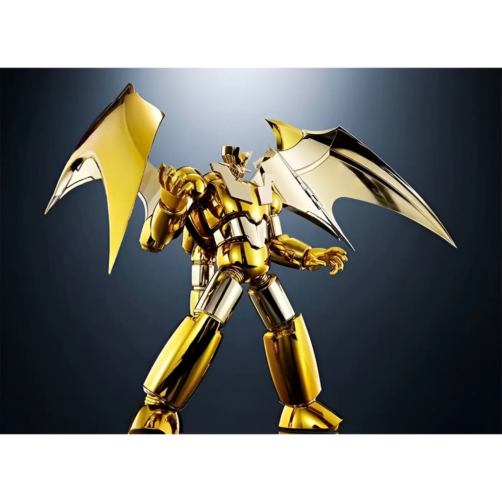 Guldmetallic robotfigur Src Shin Mazinger Z Gold Ver med vingar