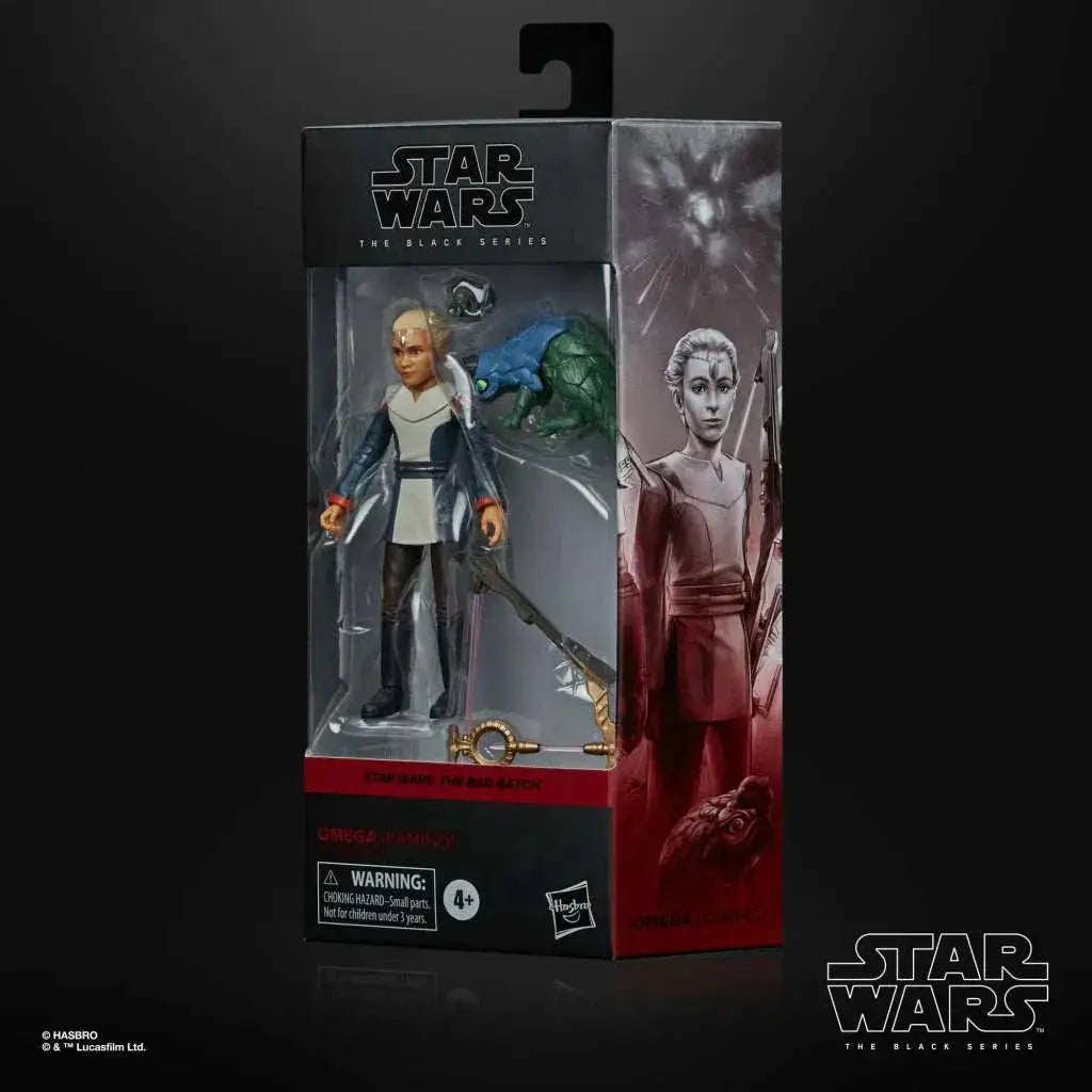 Star Wars Bad Batch Omega Kamino-figur i vit och mörkblå outfit